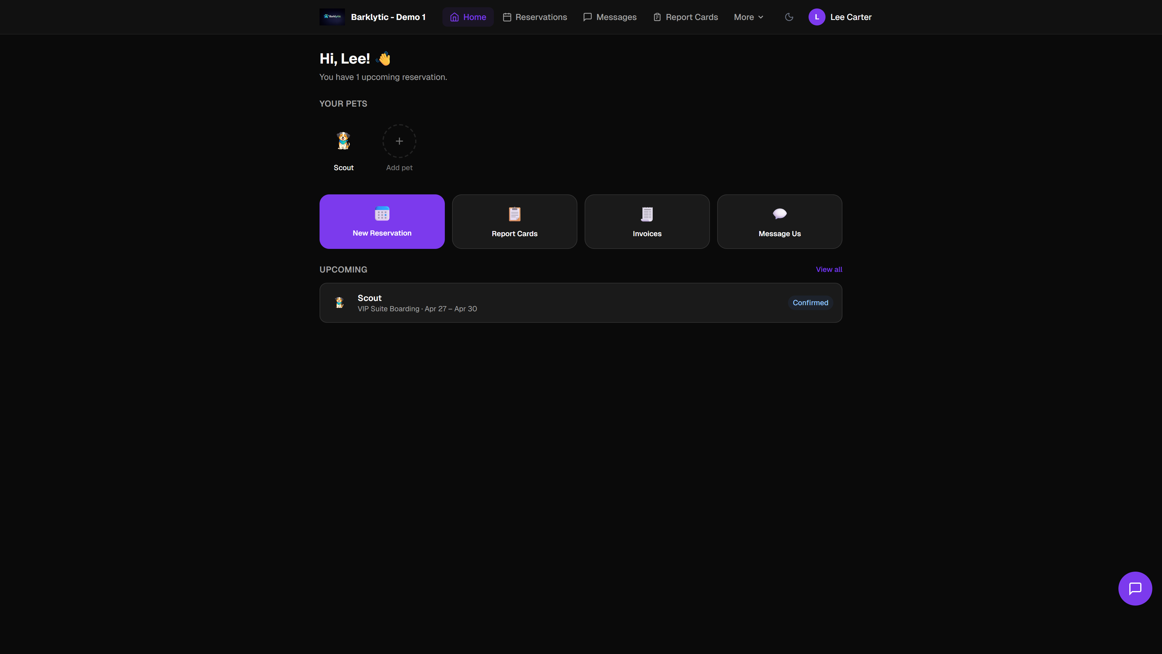 Owner Portal — Barklytic