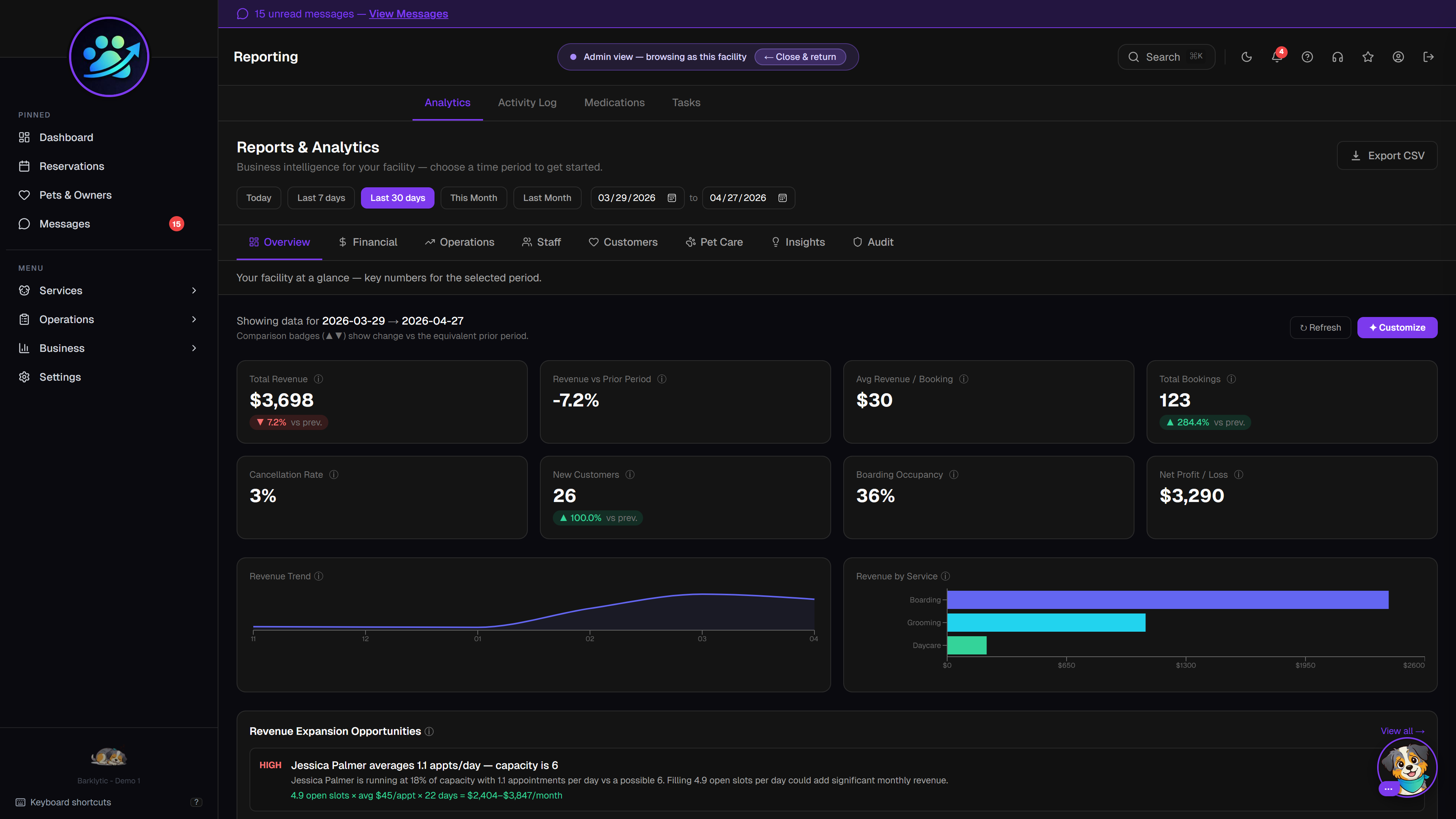 Reports & Analytics — Barklytic