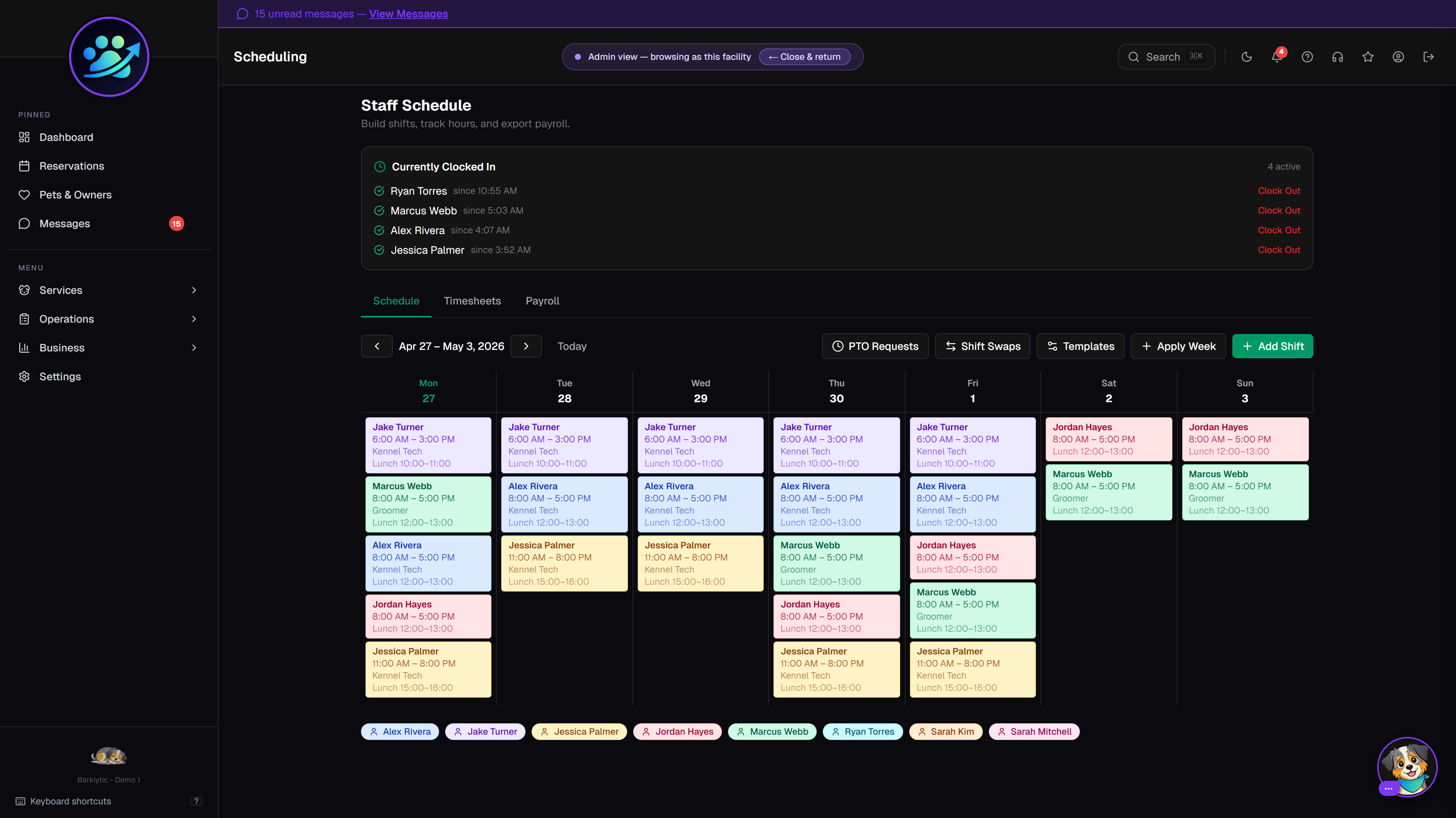 Staff Management — Barklytic